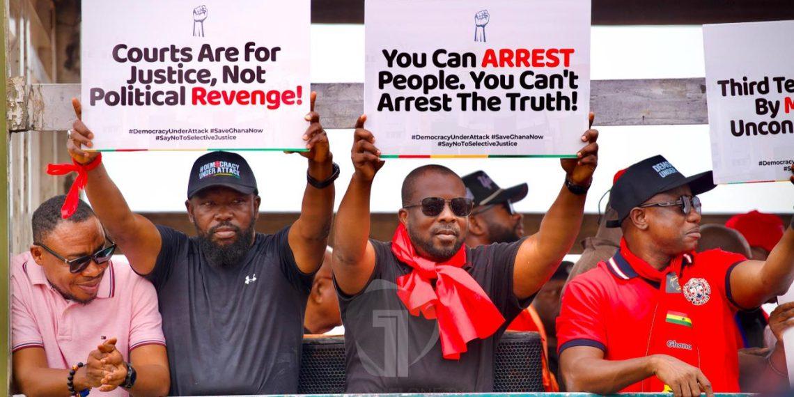 NPP Stages Mammoth ‘Democracy Under Attack’ Demonstration in Accra